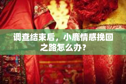调查结束后，小鹿情感挽回之路怎么办？