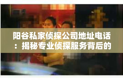 阳谷私家侦探公司地址电话：揭秘专业侦探服务背后的故事