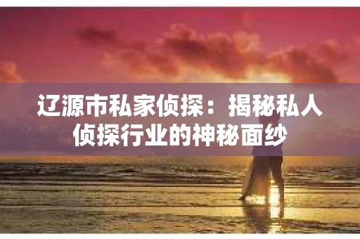 辽源市私家侦探：揭秘私人侦探行业的神秘面纱