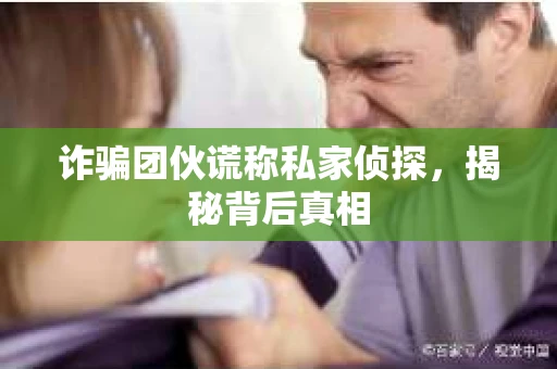 诈骗团伙谎称私家侦探，揭秘背后真相