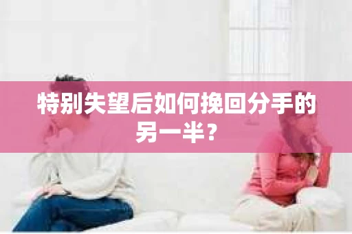 特别失望后如何挽回分手的另一半？
