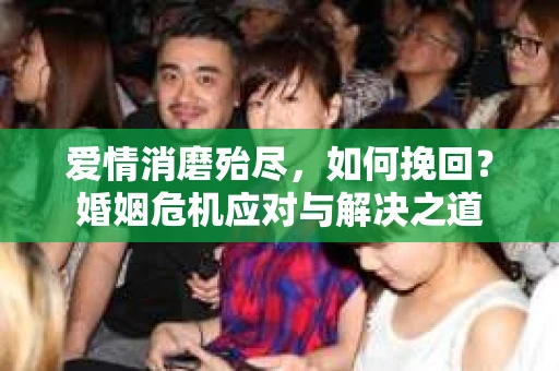 爱情消磨殆尽,如何挽回?婚姻危机应对与解决之道 爱情消磨殆尽,如何挽回?婚姻危机应对与解决之道