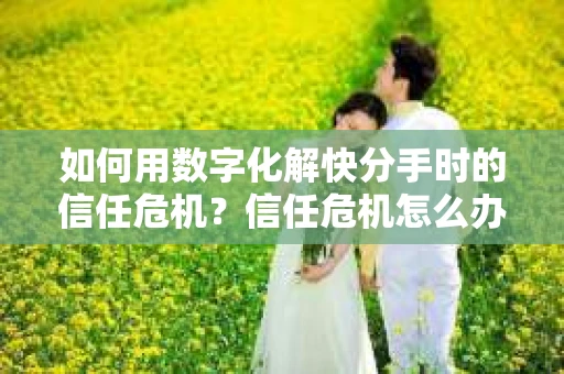如何用数字化解快分手时的信任危机？信任危机怎么办？